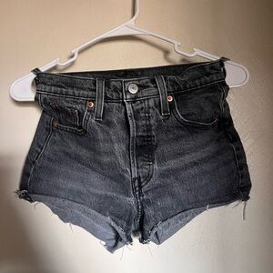 Levi's Charcoal 501 Jean Shorts